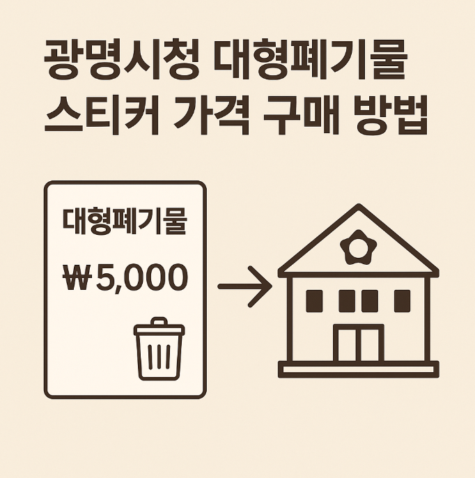 광명시청 대형폐기물 스티커 가격 구매 방법 (철산, 하안, 소하, 일직, 학온동)