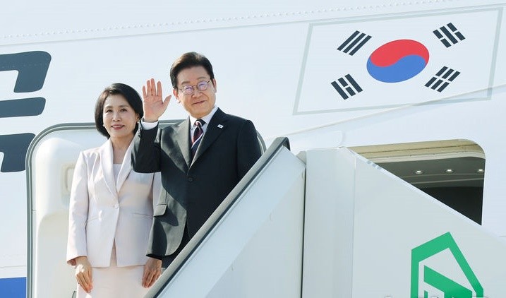 <b>이재명</b> 대통령, 워싱턴 도착…<b>한미 정상회담</b> 본격 일정 돌입