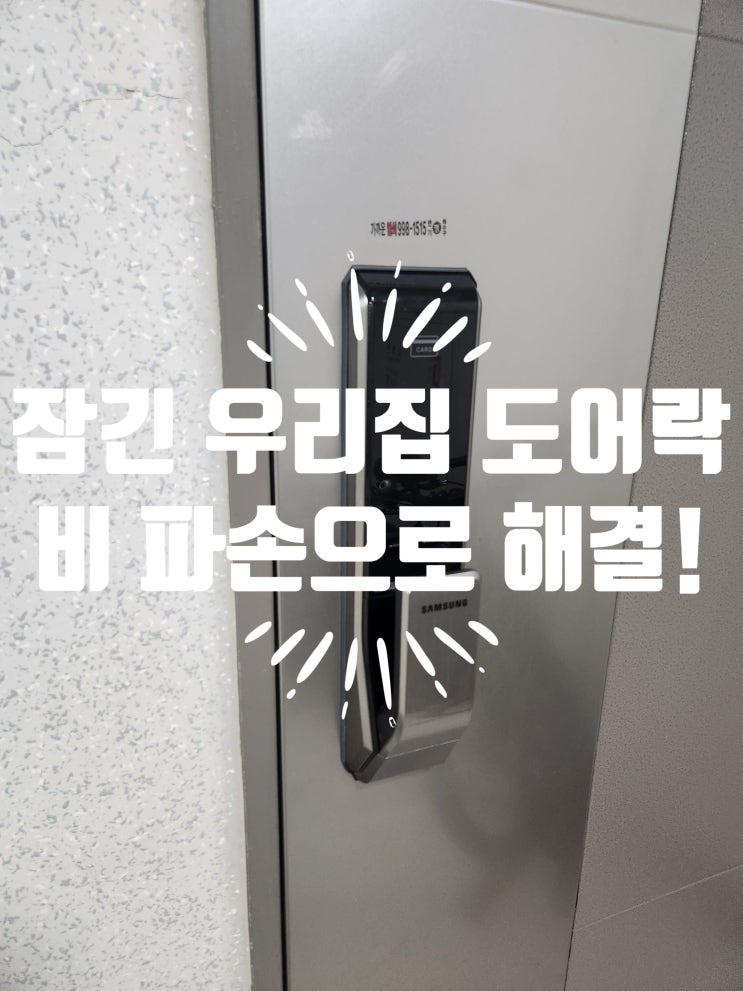  김포열쇠 도어락 안열림 비번 틀림 비파손 문 개방