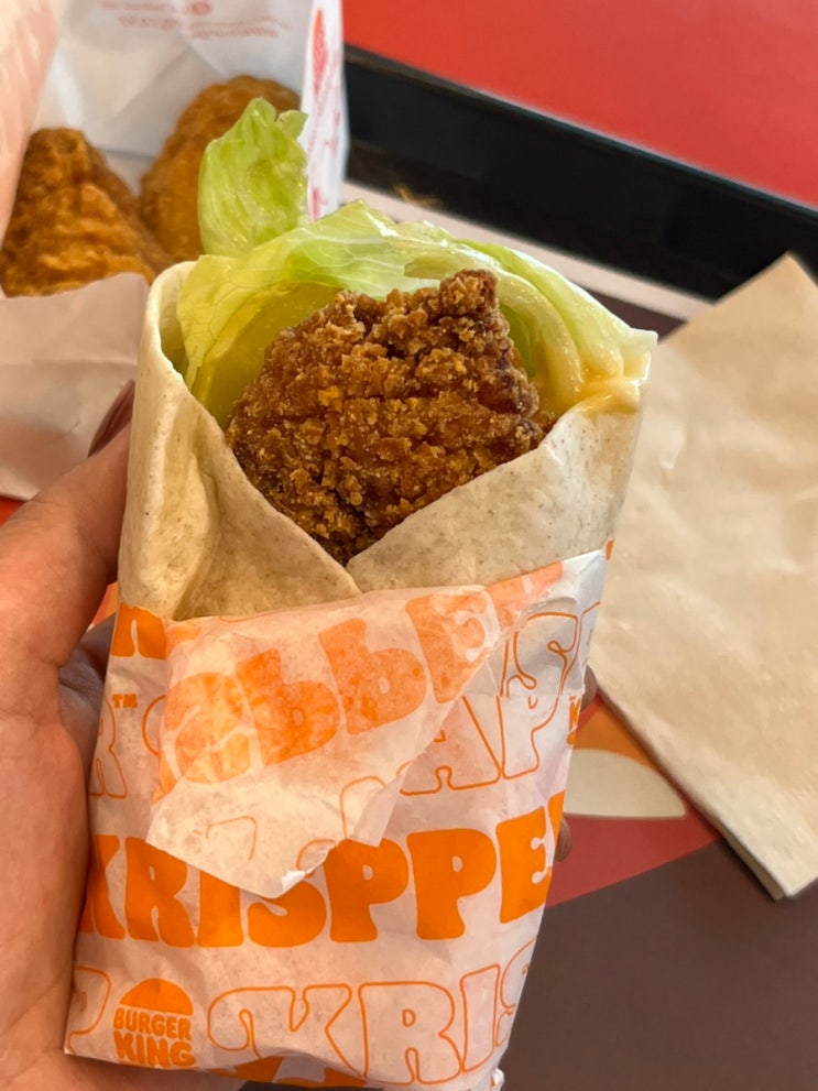  버거킹 크리스퍼랩, 바삭킹 | 신메뉴 크리스퍼랩 짱 맛있음