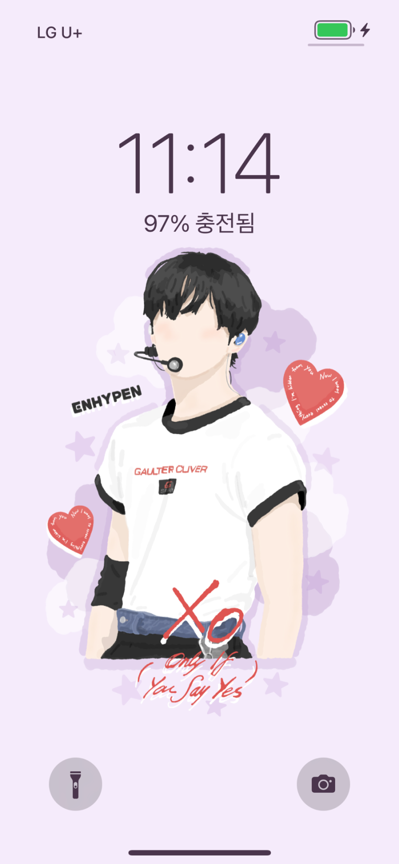 Requested: ENHYPEN XO Yang Jungwon Illustration Wallpaper