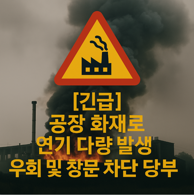 [긴급] <b>인천</b> 서구 <b>경서동</b> 일대 <b>공장 화재</b>로 연기 다량 발생, 우회... 