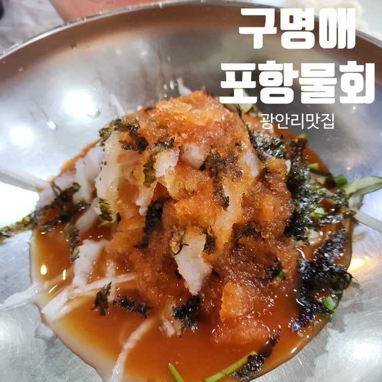  광안리맛집으로 추천! 구명애포항물회 도다리·가자미 물회 비교 후기