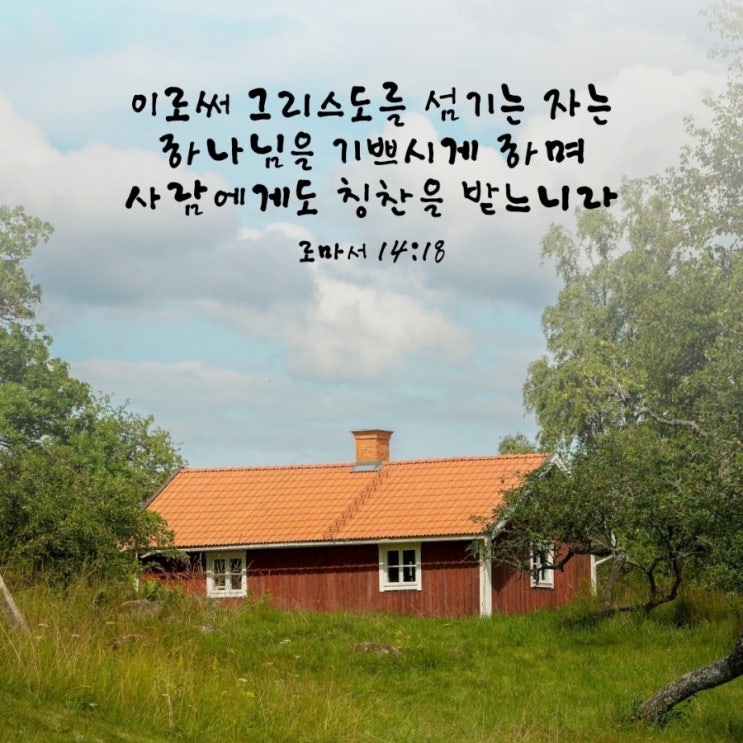  로마서 14장 18절 / 하나님을 기쁘시게 하고 사람에게 인정받는 삶