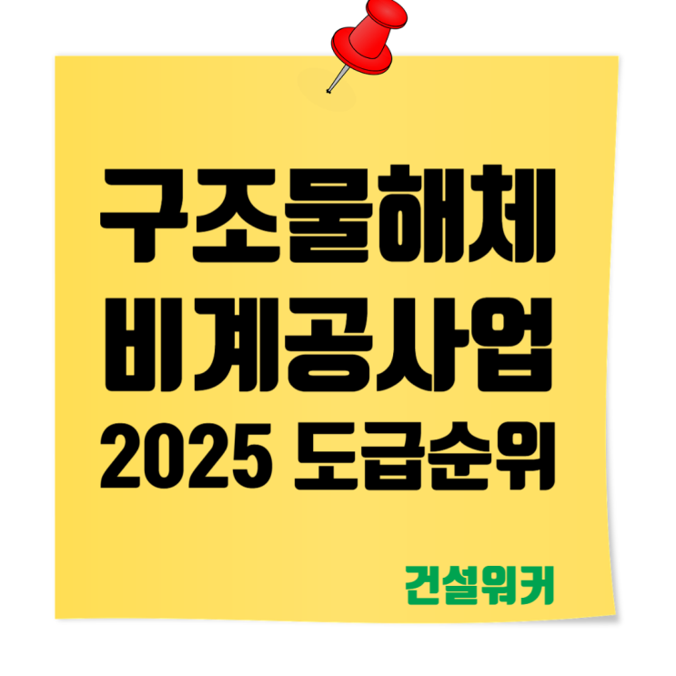  2025 시공능력평가｜구조물해체·비계공사업 도급순위 TOP 100
