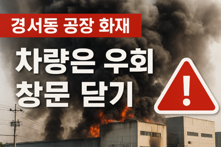 [사건사고 속보] 서구 <b>경서동</b> 350-154 공장 <b>화재</b> 발생, 피해... 