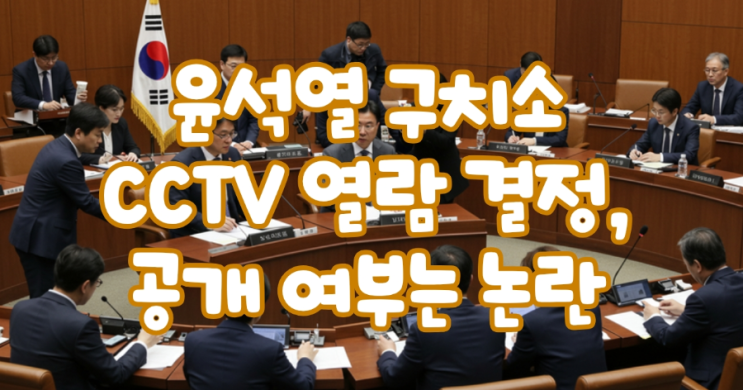 <b>윤석열 구치소 CCTV</b> 열람 결정, 공개 여부는 논란