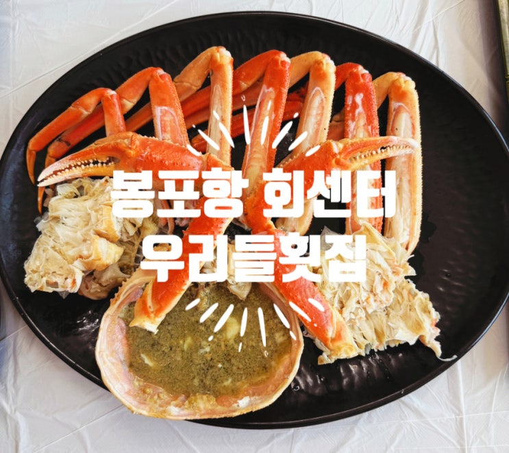  봉포항 회센터 대게 비교 끝 우리들횟집에서 제대로 맛보다