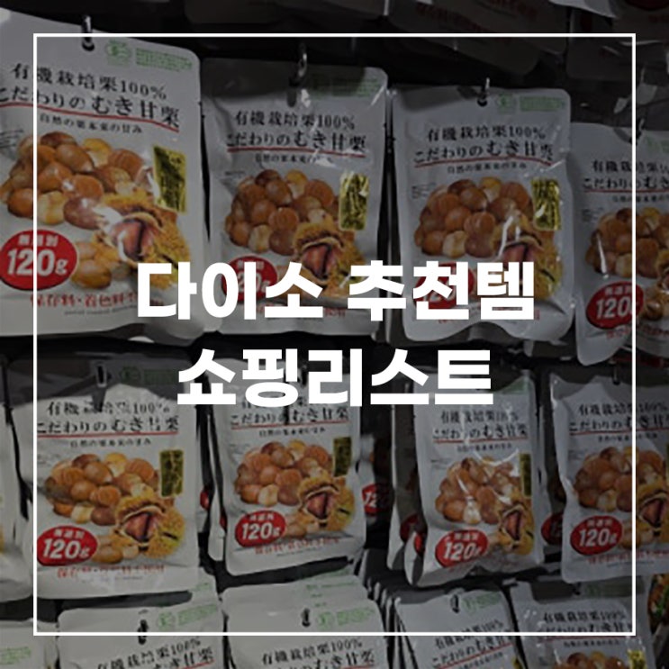  일본 오사카 다이소 추천템 쇼핑리스트