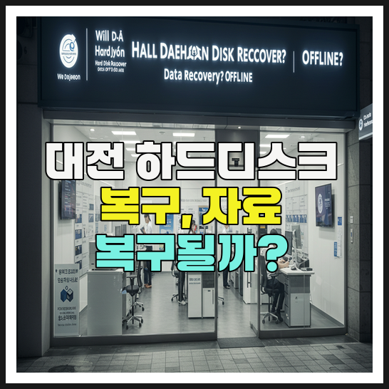  대전하드디스크(HDD)복구, 파일 시스템 오류, 비인식 자료 (세종)