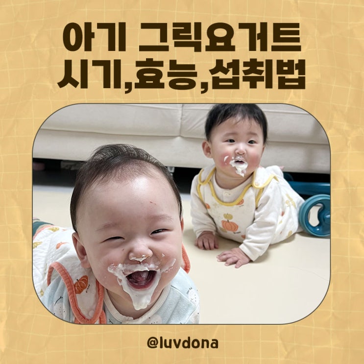  아기 그릭요거트 언제부터 먹어야 안전할까? (효능·섭취량·시간대·섭취법)