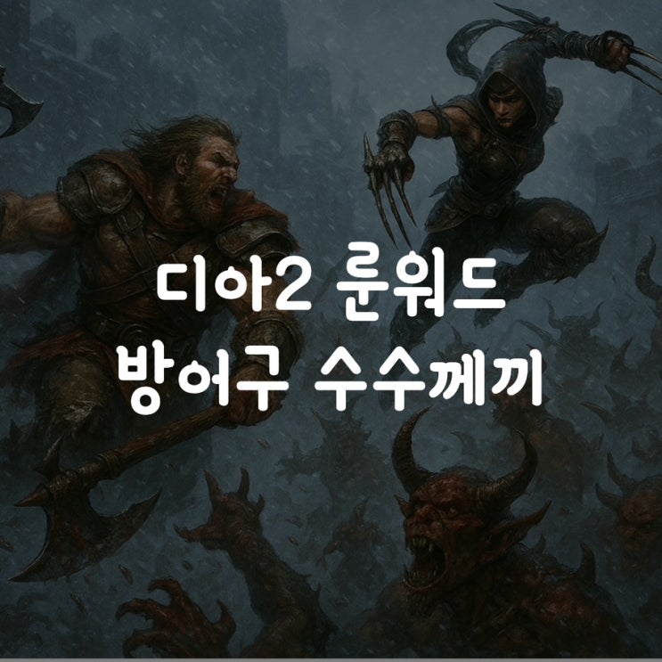  디아2 룬워드 방어구 수수께끼
