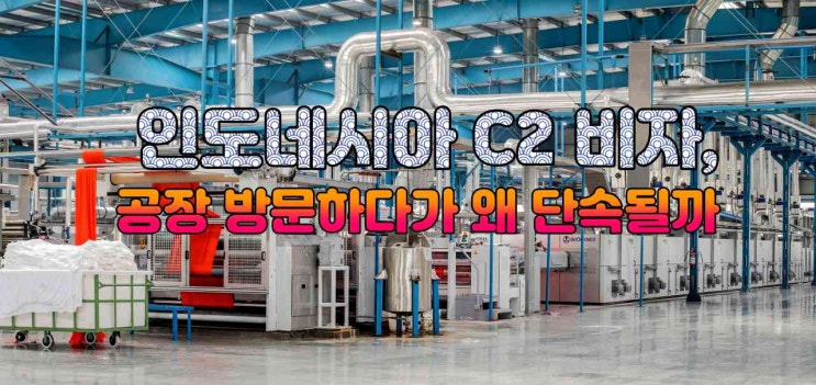  인도네시아 C2 비자, 공장 방문하다가 왜 단속될까