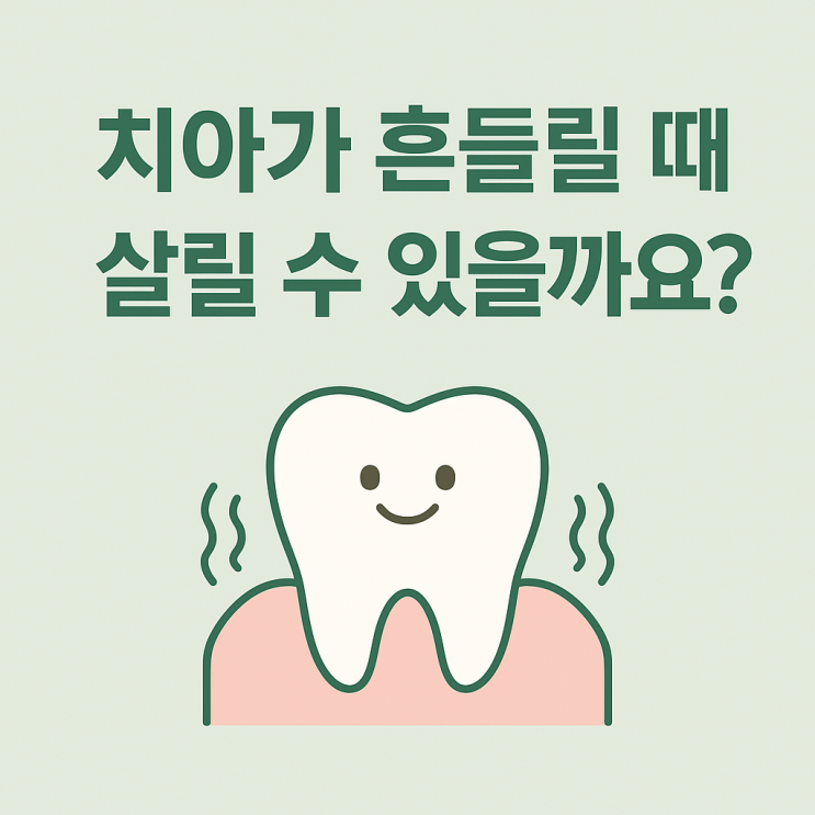   치아가 흔들릴 때, 살릴 수 있을까요?