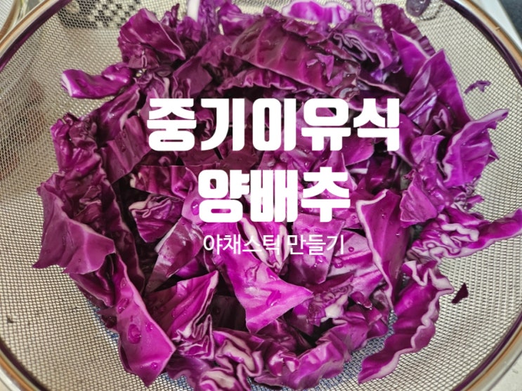  [Rana이유식]중기이유식 야채: [양배추] 핑거푸드 야채스틱 만들기
