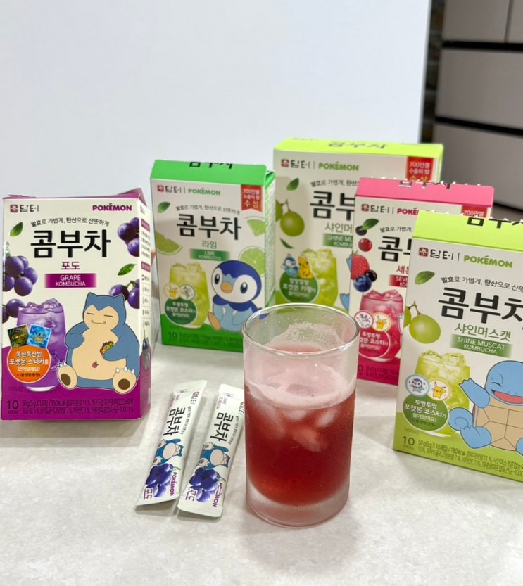  당류 제로음료, 카페인 함량 낮은 탄산 대체음료 추천 담터콤부차