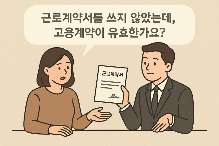  근로계약서를 쓰지 않았는데, 고용계약이 유효한가요?