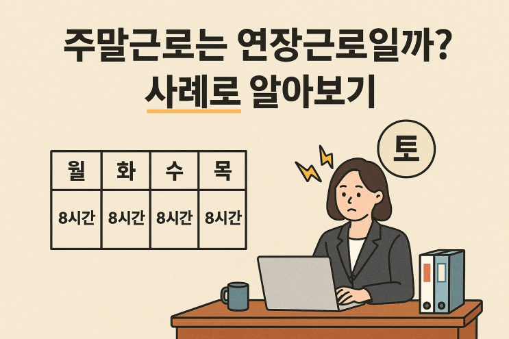  (근로관계) 주말근로는 연장근로일까? 사례로 알아보기