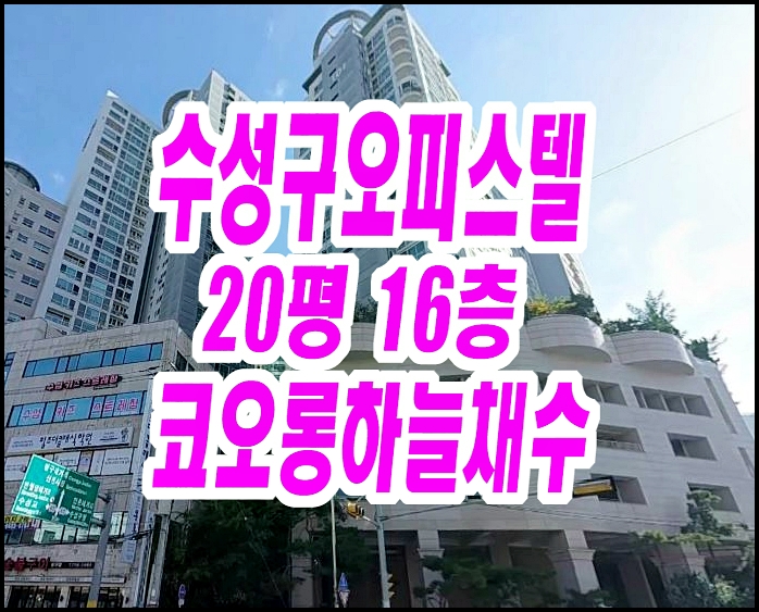  대구오피스텔경매 수성구 범어동 코오롱하늘채수 오피스텔