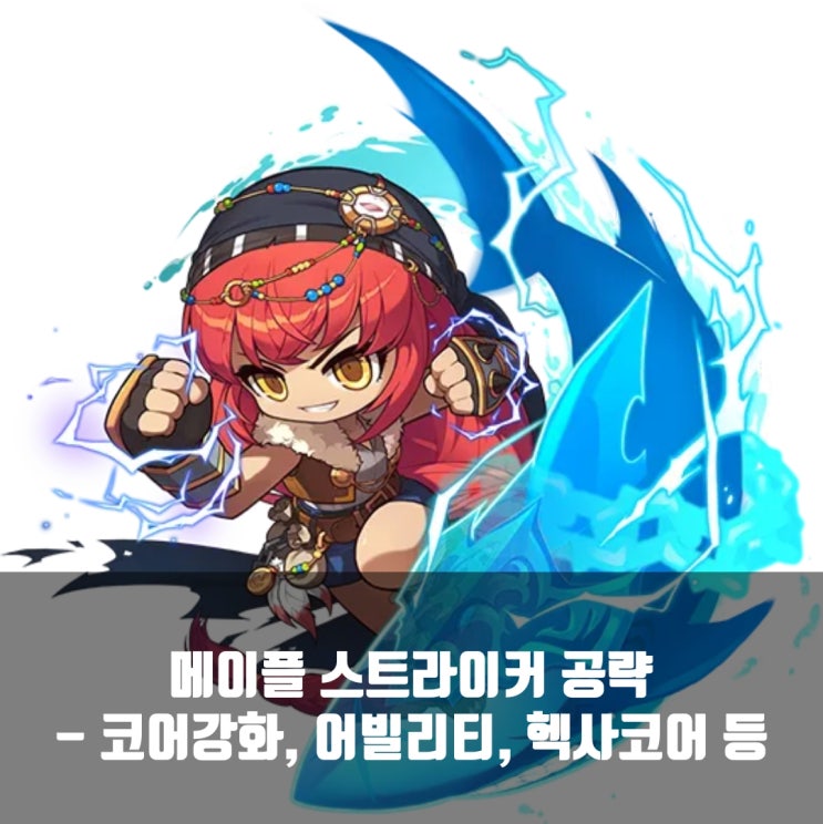 메이플스토리 스트라이커 어빌리티/ 코어강화 / 스킬트리/ 하이퍼스킬 등