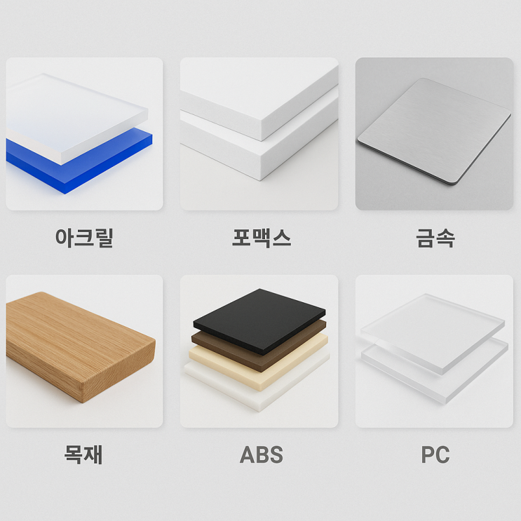  uv평판프린터 아크릴, 포맥스, 금속, 목재, ABS, PC 프린팅업체 추천