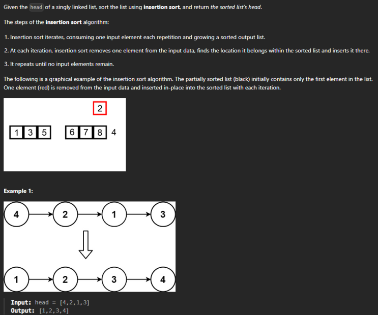  JAVA_LeetCode 147_Insertion Sort List