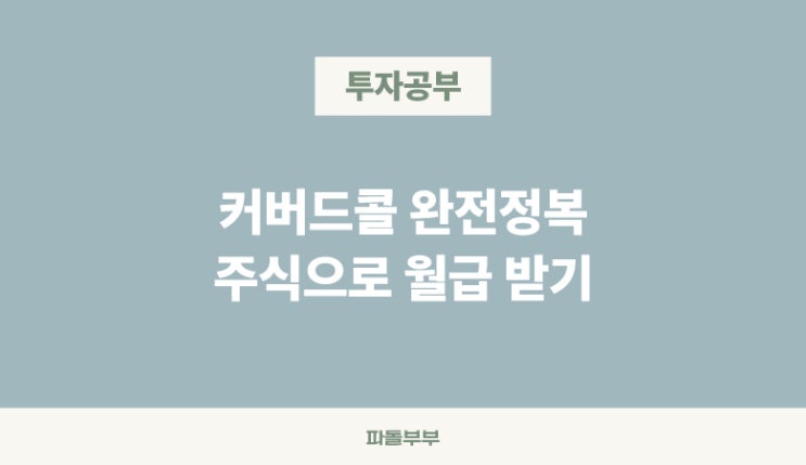  커버드콜이란 뜻 인기 커버드콜 ETF 장단점 원금손실 위험성 배당 장기투자 추천 총정리