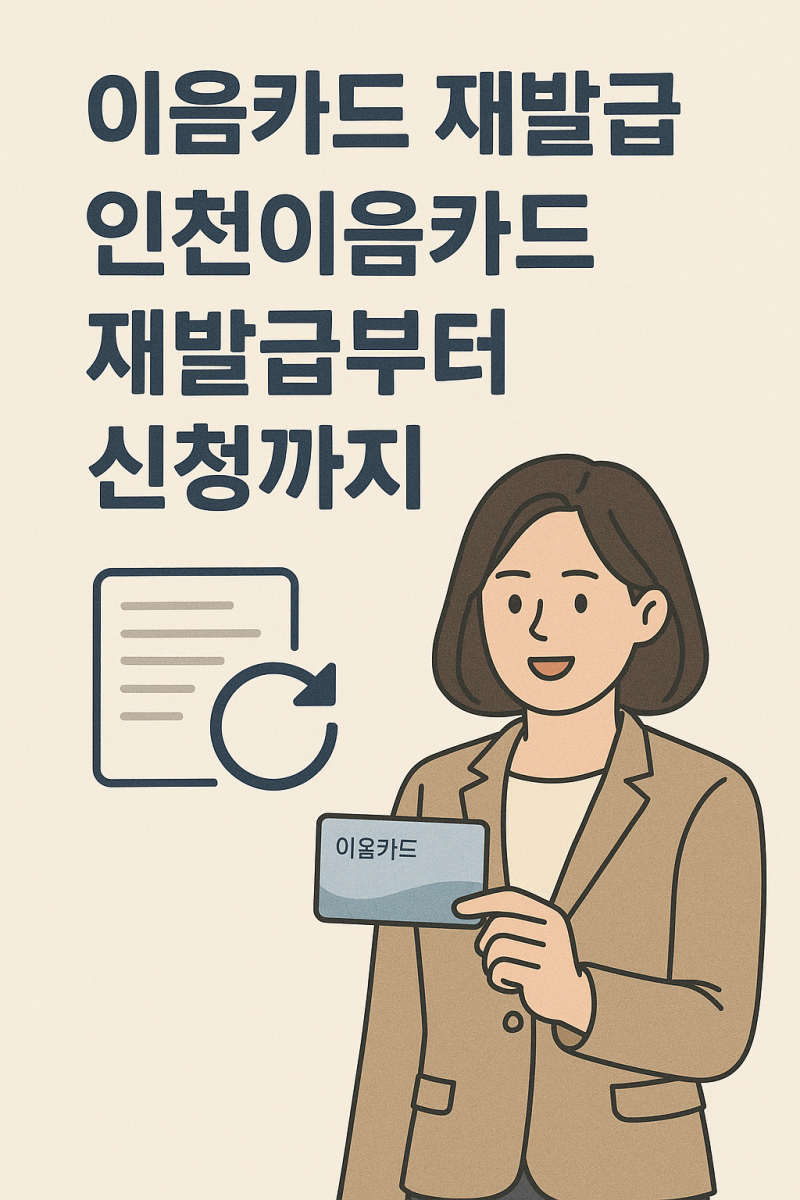 이음카드 재발급 - 인천이음카드 재발급부터 신청까지