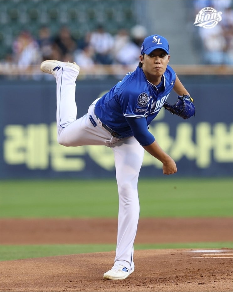 4연승 5할복귀 원태인 곽빈에 완승 시즌 9승 <b>디아즈</b> 41호포
