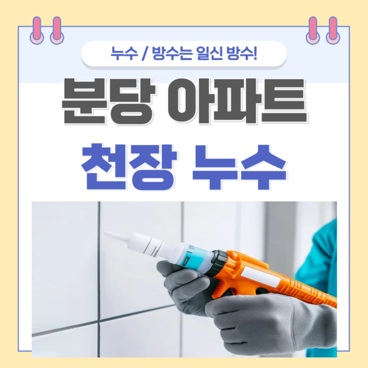  분당 화장실 천장 누수  판교 아파트 샤워브스 트랜치 방수공사