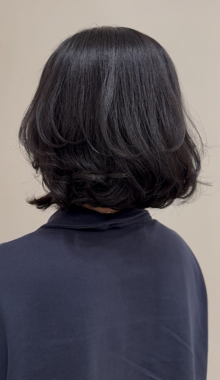 여자 단발 아이롱펌 손질 방법은? 말리기만 하면 끝