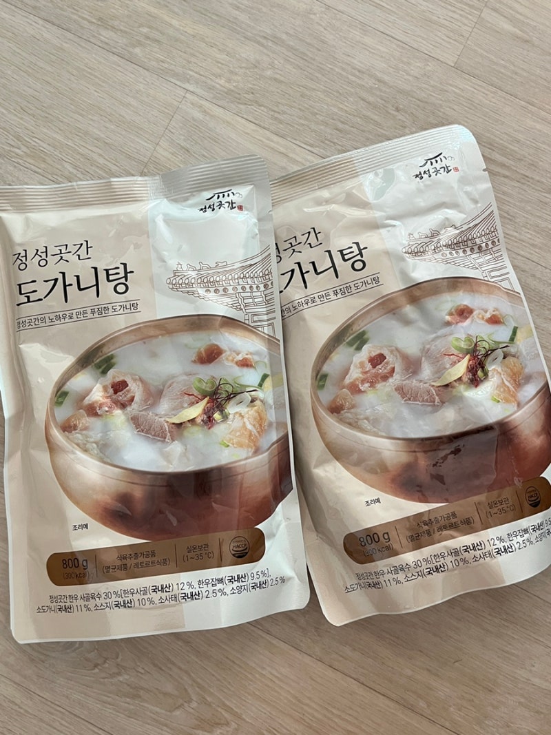 정성곳간 국내산 도가니탕 | 강순의 명인 간편식 솔직 후기