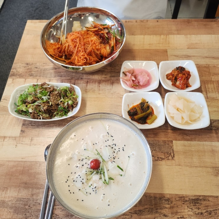  여수밀면 여름철 별미 콩국수와 비빔밀면 한 상 여수맛집가야밀면