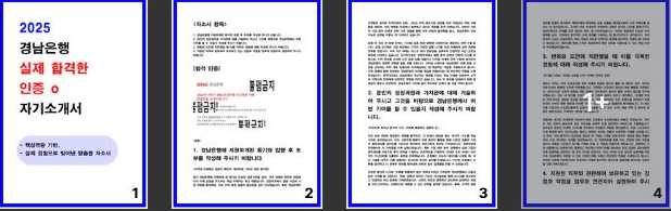  2025년 경남은행 자소서 -작년 실제 합격경험으로 알아보는 서합의 비밀