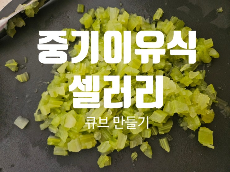  [Rana이유식]중기이유식 야채: [셀러리] 큐브 만들기