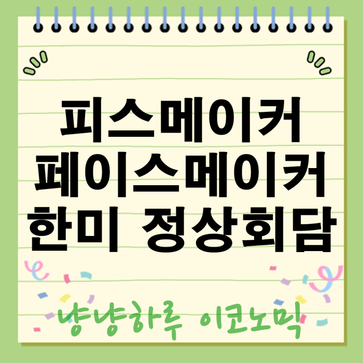 피스메이커 페이스메이커 뜻 차이점 한미 정상회담 성공 비결 이재명 대통령 총정리
