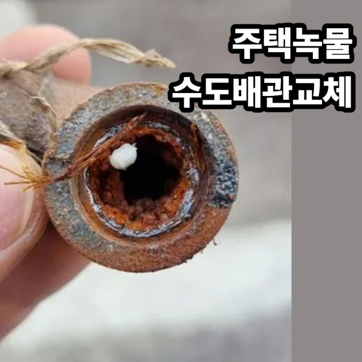  주택 녹물 문제를 수도배관교체 공사로 해결했습니다