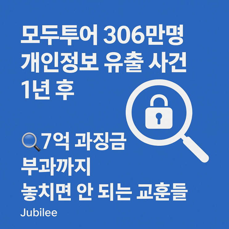  모두투어 306만명 개인정보 유출 사건 1년 후 7억 과징금 부과까지, 놓치면 안 되는 교훈들