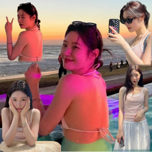 정채연 홀터넥 비키니 수영복 반전매력 바캉스룩 모음 ZIP