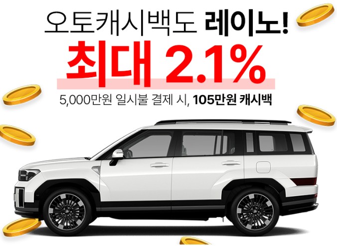  신차 오토캐시백 신차 할부 레이노 간편해