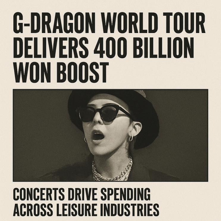  G-Dragon 월드투어, 공연티켓·관광 소비로 경제효과