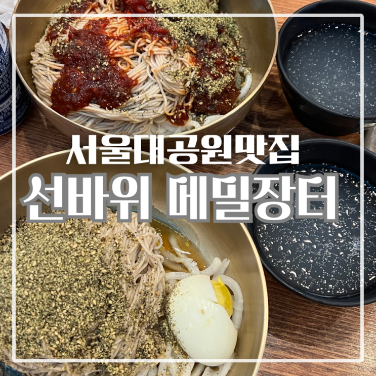  서울대공원맛집 100% 순메밀 들기름막국수 선바위메밀장터 과천점