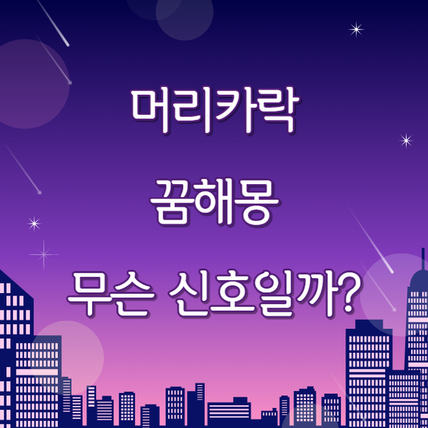 머리카락 꿈 빠지는 잘리는 자르는 뽑히는 길어지는 꿈 풀이