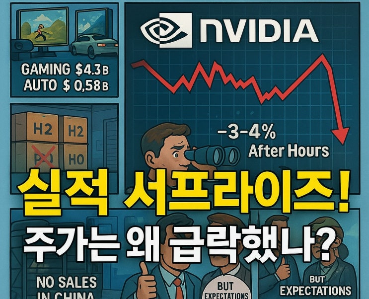  엔비디아 주가 (NVDA 주식) 실적 서프라이즈 근데 왜 급락?