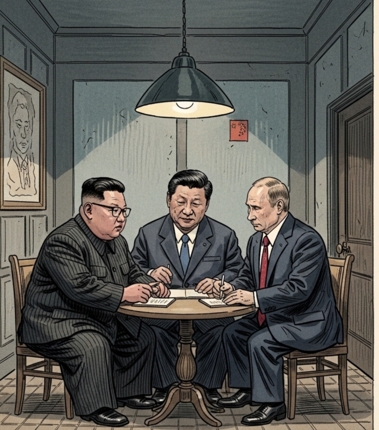  북한 김정은 , 중러와 나란히 다자 외교무대 첫 등장