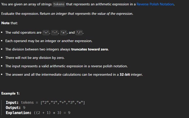  JAVA_LeetCode 150_Evaluate Reverse Polish Notation