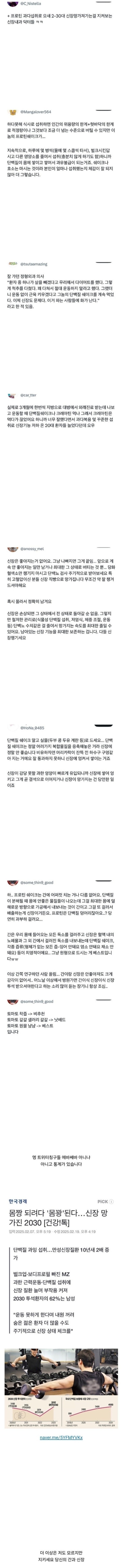  단백질 쉐이크로 신장 망가져가는 요즘2030들
