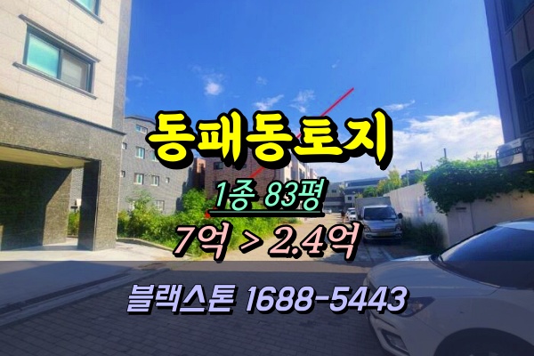  파주시 동패동토지 경매 운정중앙역 1종 나대지 80평