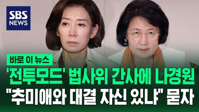 [속보] 국힘 <b>법사위 간사</b>, 5선 <b>나경원</b> 내정…6선 추미애... 
