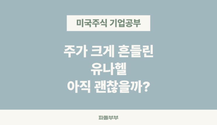  미국주식 유나이티드 헬스케어 그룹 유나헬 UNH 주가 실적 발표 기업 정보 분석 투자 전망 배당락일 배당금 배당주